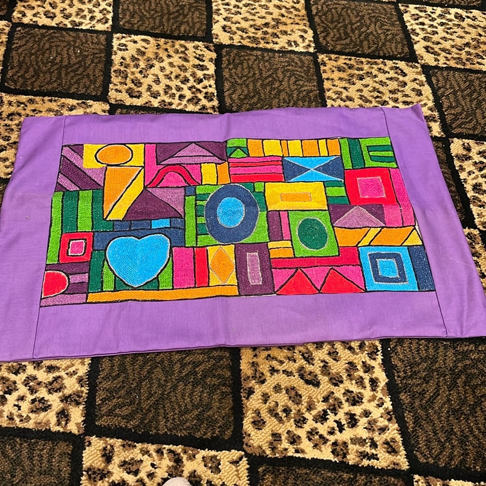 Beautiful handmade decorative pillow cover.